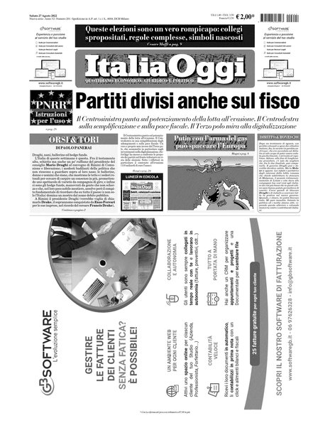 Italia oggi : quotidiano di economia finanza e politica